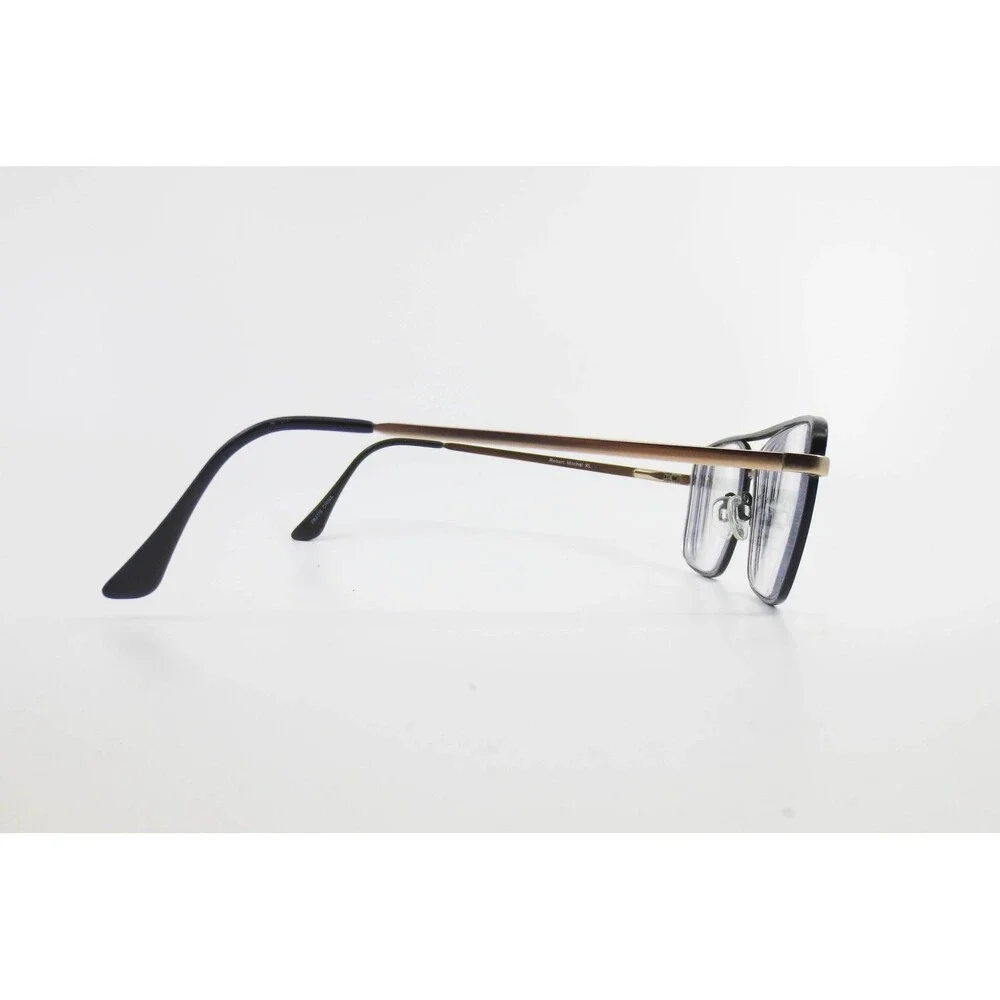 Robert Mitchel XL RMXL20211 Black Gold Navigator Eyeglass Frames 58-15-150 Mens